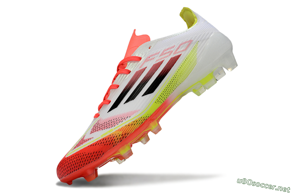 Unisex Adidas F50 Elite FG Football Boots - White/Red/Yellow 6
