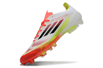 Unisex Adidas F50 Elite FG Football Boots - White/Red/Yellow