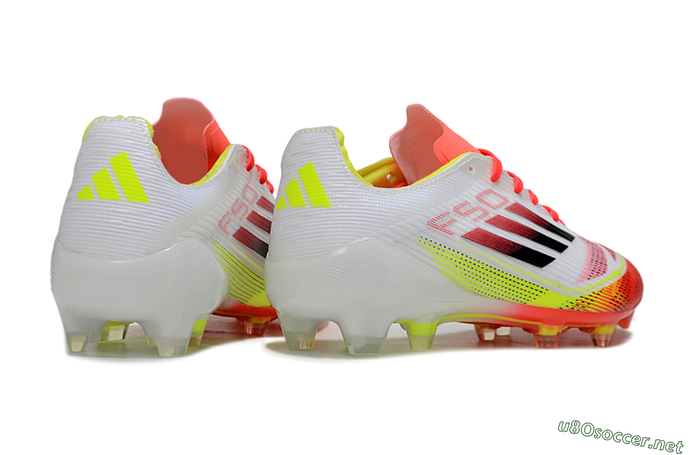 Unisex Adidas F50 Elite FG Football Boots - White/Red/Yellow 7
