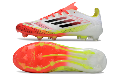 Unisex Adidas F50 Elite FG Football Boots - White/Red/Yellow