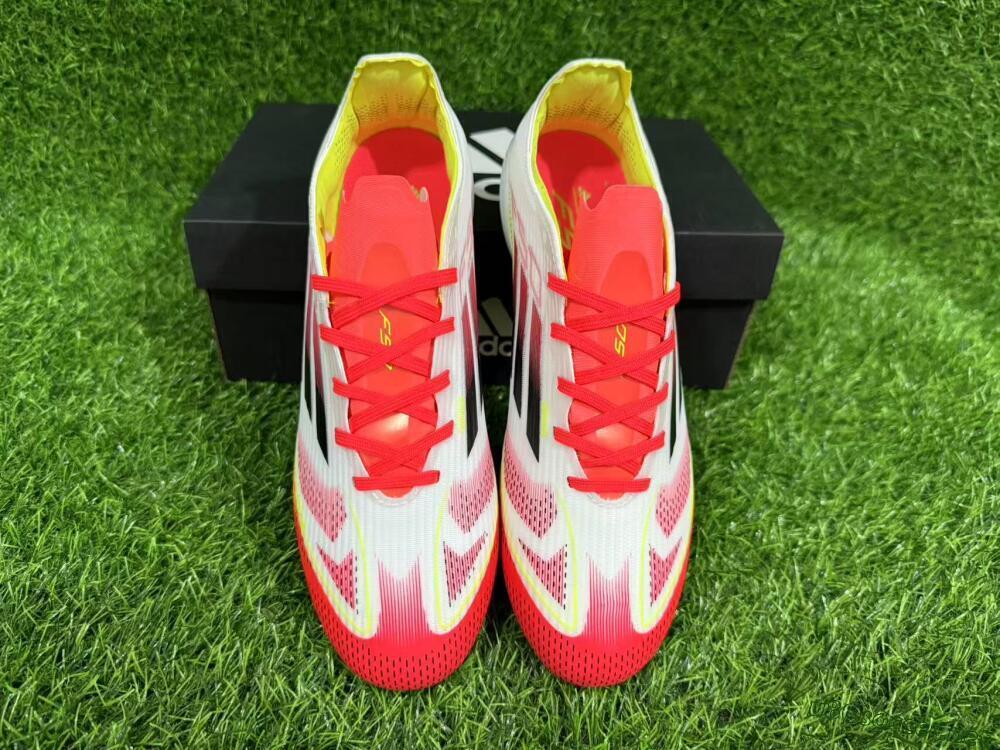 Unisex Adidas F50 Elite FG Football Boots - White/Red/Yellow