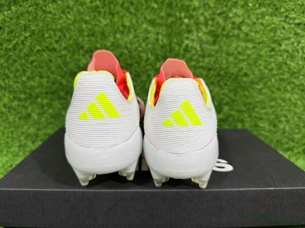 Unisex Adidas F50 Elite FG Football Boots - White/Red/Yellow