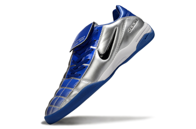 Men's Nike Air Zoom Total 90 III IC Football Shoes - Silver/Black/Blue