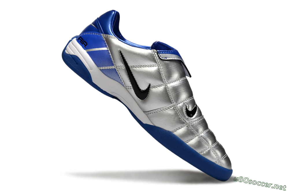 Men's Nike Air Zoom Total 90 III IC Football Shoes - Silver/Black/Blue 4