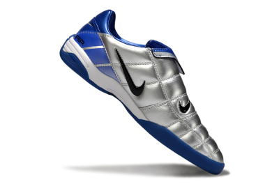 Men's Nike Air Zoom Total 90 III IC Football Shoes - Silver/Black/Blue