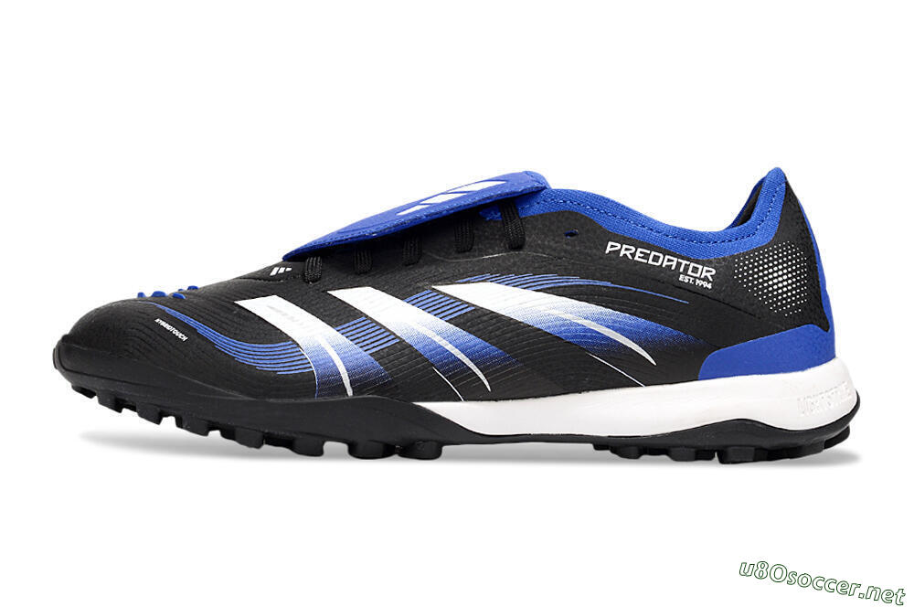 Men's Adidas Predator 25 Elite Foldover Tongue TF Football Shoes - Black/Blue/White 0