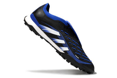 Men's Adidas Predator 25 Elite Foldover Tongue TF Football Shoes - Black/Blue/White