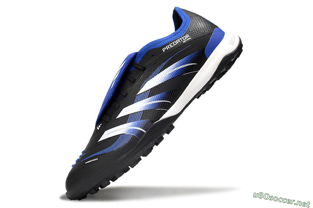 Men's Adidas Predator 25 Elite Foldover Tongue TF Football Shoes - Black/Blue/White 5