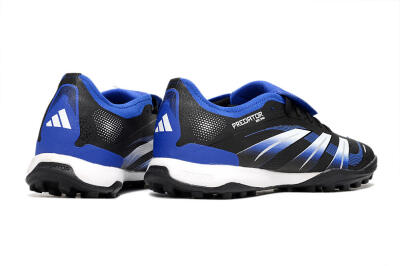 Men's Adidas Predator 25 Elite Foldover Tongue TF Football Shoes - Black/Blue/White