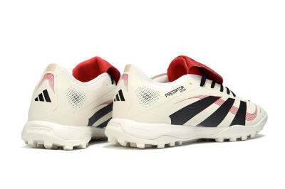 Men's Adidas Predator 25 Elite Foldover Tongue TF Football Shoes - Beige/Black/Red