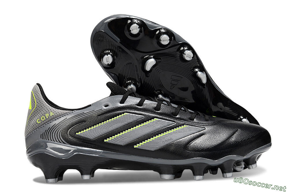 Men's Adidas Copa Pure 3 Elite FG Football Boots - Black/Grey/Yellow 2
