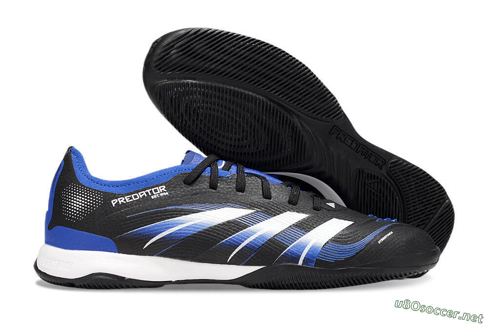 Men's Adidas Predator 25 Elite IC Football Shoes - Black/Blue/White 2