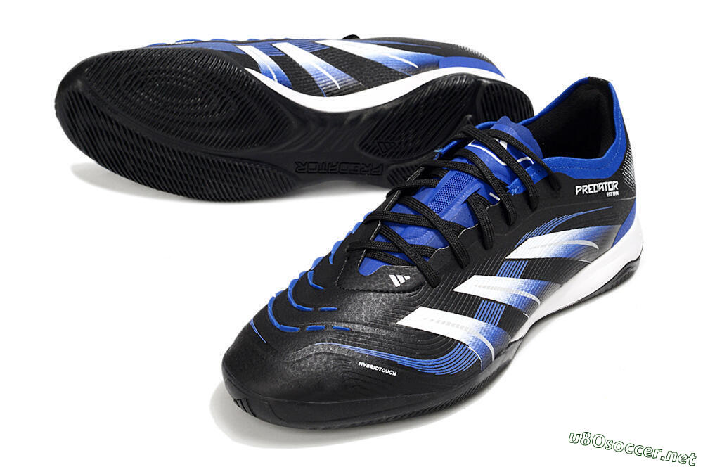 Men's Adidas Predator 25 Elite IC Football Shoes - Black/Blue/White 3