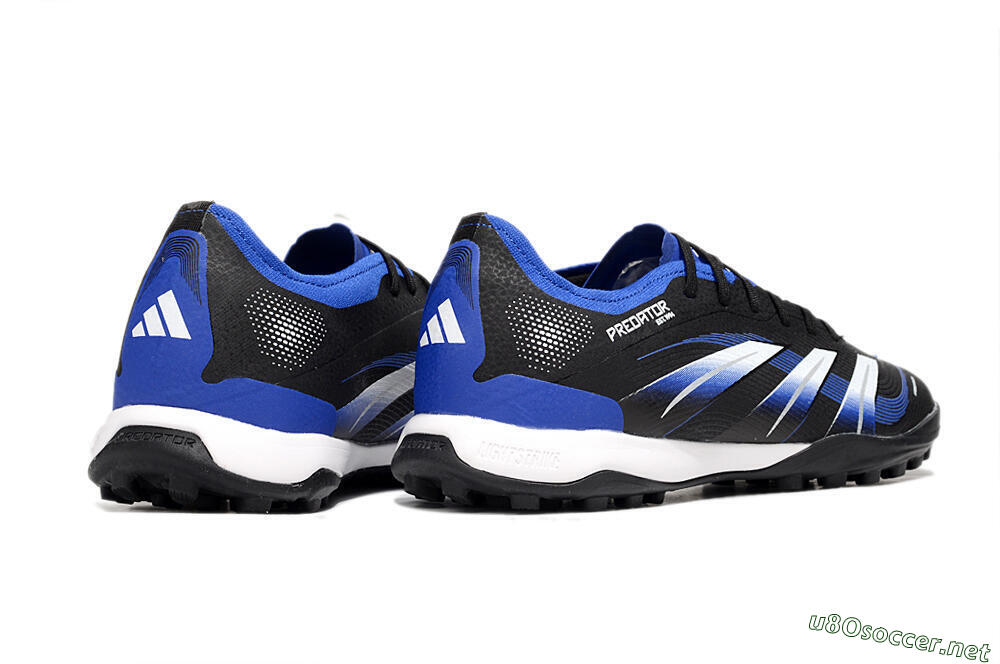 Men's Adidas Predator 25 Elite TF Football Shoes - Black/Blue/White 6