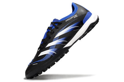 Men's Adidas Predator 25 Elite TF Football Shoes - Black/Blue/White