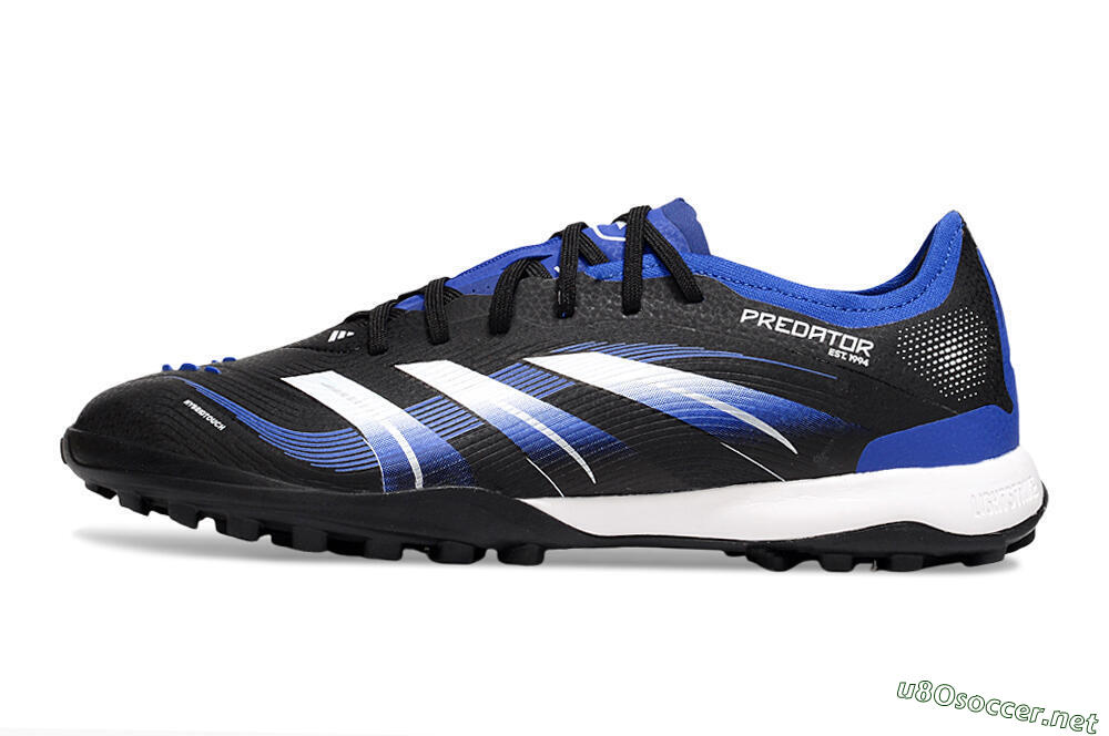 Men's Adidas Predator 25 Elite TF Football Shoes - Black/Blue/White 0