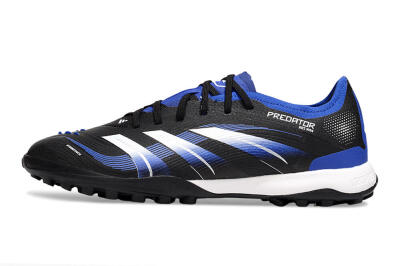 Men's Adidas Predator 25 Elite TF Football Shoes - Black/Blue/White