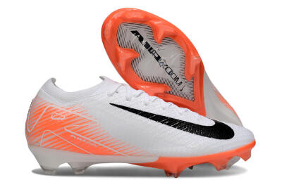Men's Nike Air Zoom Mercurial Vapor 16 Elite FG Football Boots - White/Black/Orange