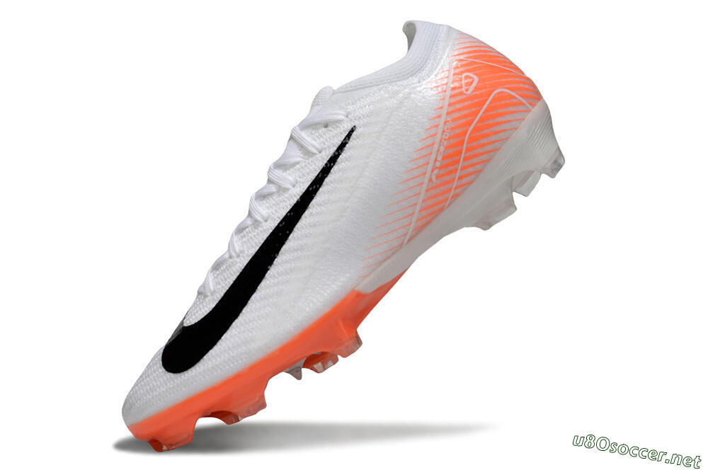 Men's Nike Air Zoom Mercurial Vapor 16 Elite FG Football Boots - White/Black/Orange 5