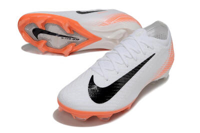 Men's Nike Air Zoom Mercurial Vapor 16 Elite FG Football Boots - White/Black/Orange