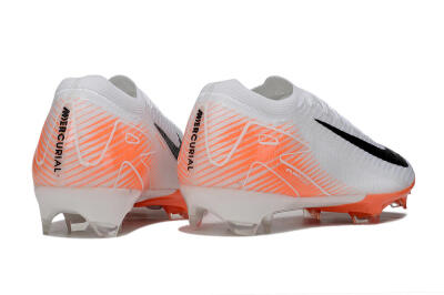 Men's Nike Air Zoom Mercurial Vapor 16 Elite FG Football Boots - White/Black/Orange