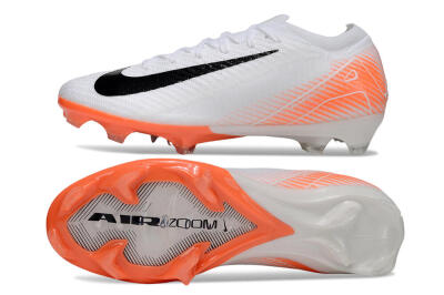 Men's Nike Air Zoom Mercurial Vapor 16 Elite FG Football Boots - White/Black/Orange