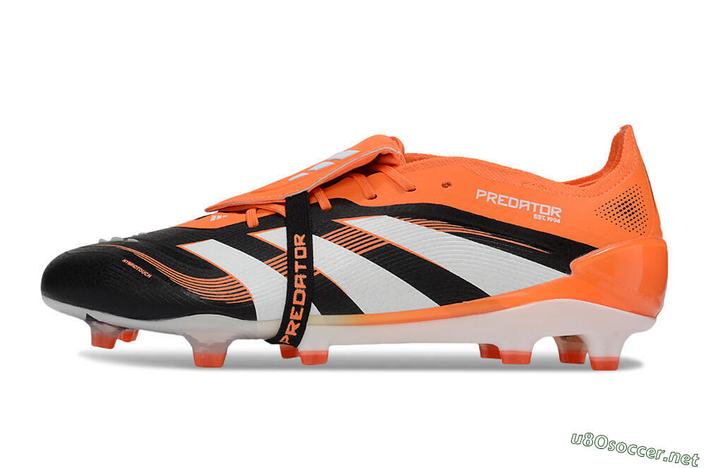 Men's Adidas Predator 25 Elite Foldover Tongue FG Football Boots - White/Black/Red 0