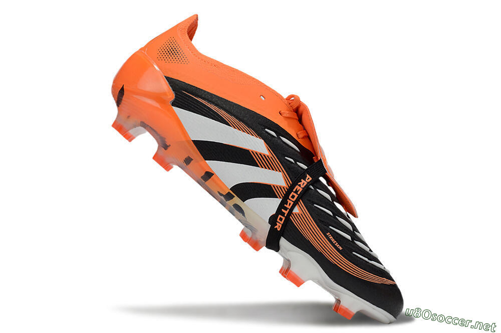 Men's Adidas Predator 25 Elite Foldover Tongue FG Football Boots - White/Black/Red 4