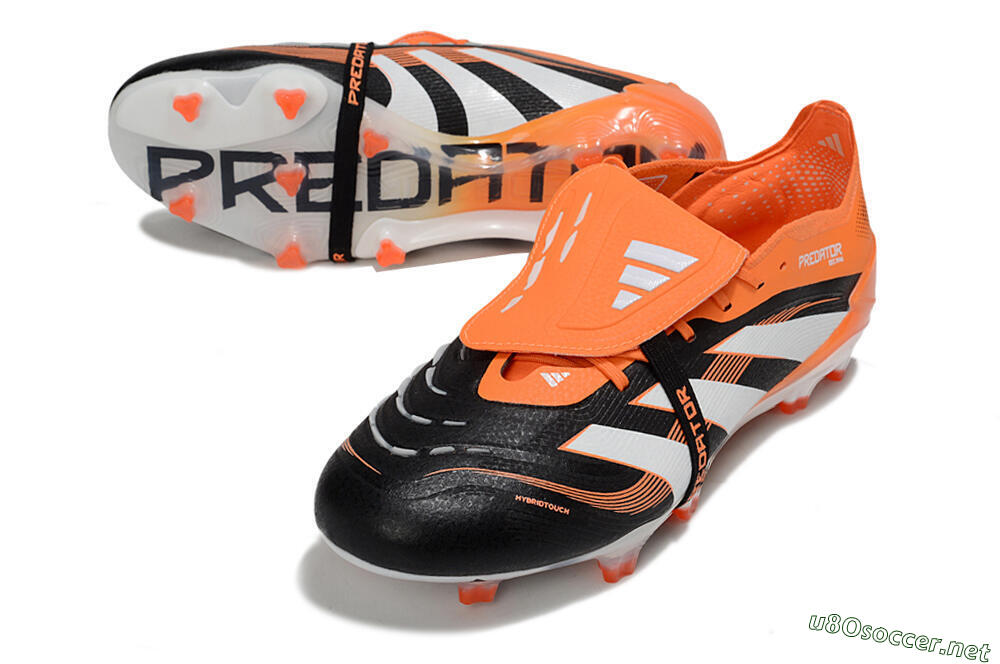 Men's Adidas Predator 25 Elite Foldover Tongue FG Football Boots - White/Black/Red 3