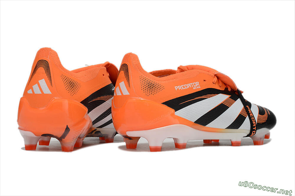 Men's Adidas Predator 25 Elite Foldover Tongue FG Football Boots - White/Black/Red 6