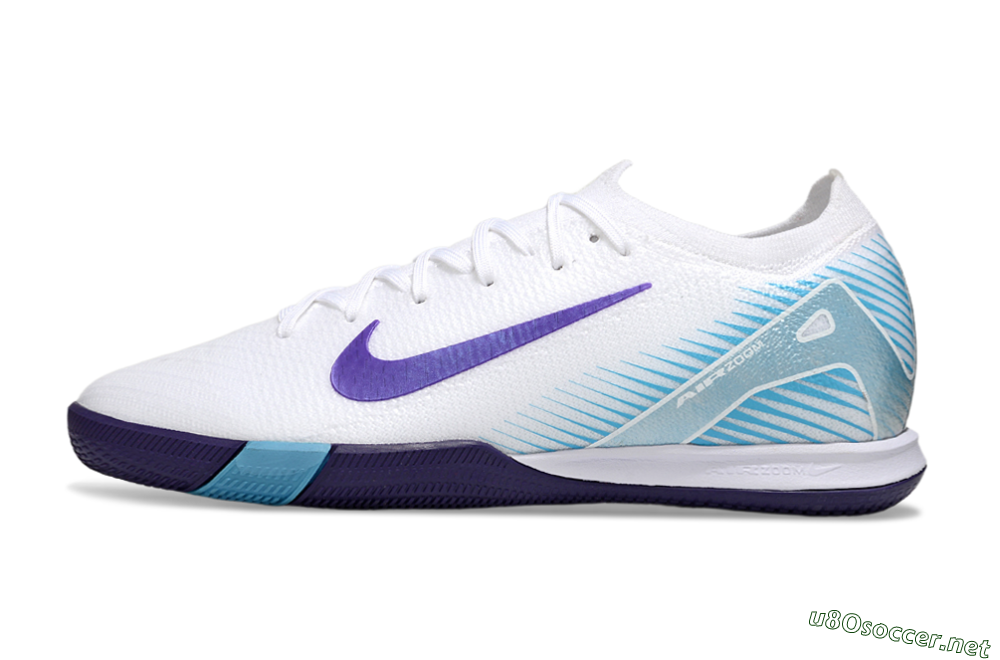 Men's Nike Air Zoom Mercurial Vapor 16 Elite IC Football Shoes - White/Purple/Pink 0