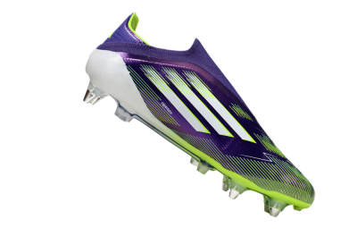 Men's Adidas F50 Elite Laceless SG Football Boots - Purple/White/Yellow