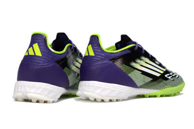 Men's Adidas F50 Pro TF Football Shoes - Purple/White/Yellow