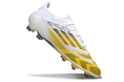 Men's Adidas F50 Elite Kings League FG Football Boots - White/Yellow/Black