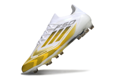 Men's Adidas F50 Elite Kings League FG Football Boots - White/Yellow/Black