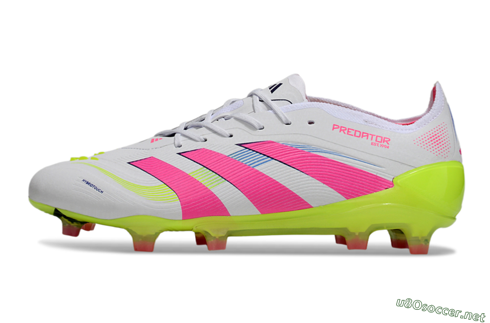 Unisex Adidas Predator Elite 25 FG Football Boots - White/Pink/Yellow 2