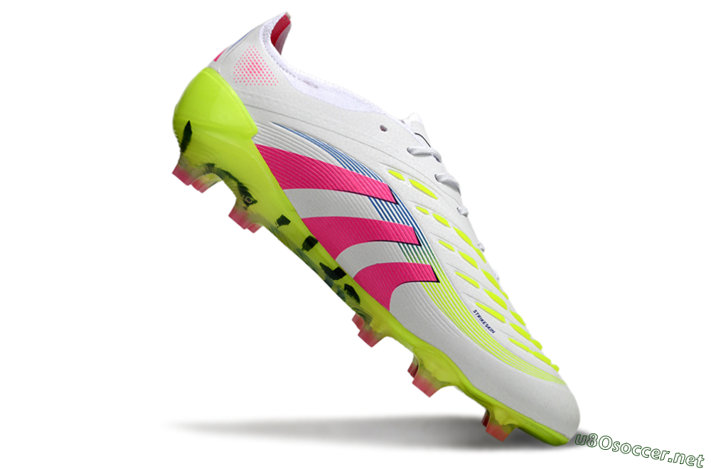Unisex Adidas Predator Elite 25 FG Football Boots - White/Pink/Yellow 3