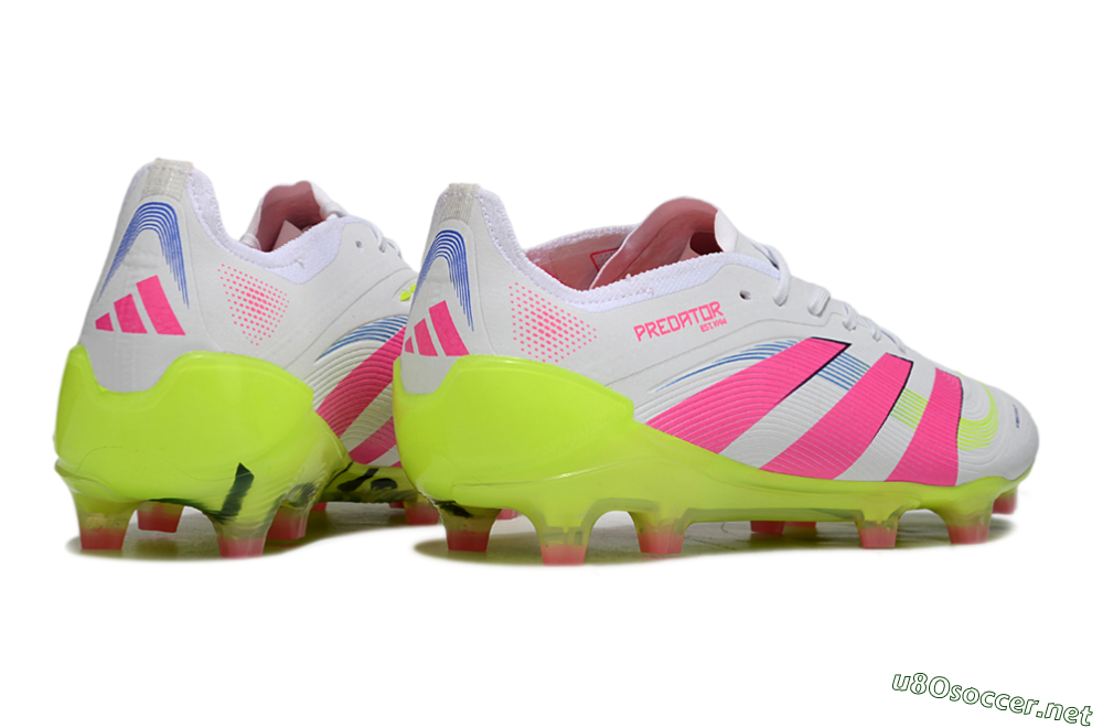 Unisex Adidas Predator Elite 25 FG Football Boots - White/Pink/Yellow 5