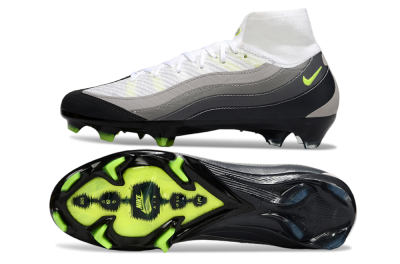 Men's Nike Air Zoom Mercurial Superfly 10 Elite FG Football Boots - White/Grey/Yellow