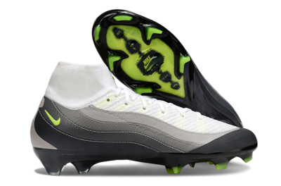 Men's Nike Air Zoom Mercurial Superfly 10 Elite FG Football Boots - White/Grey/Yellow