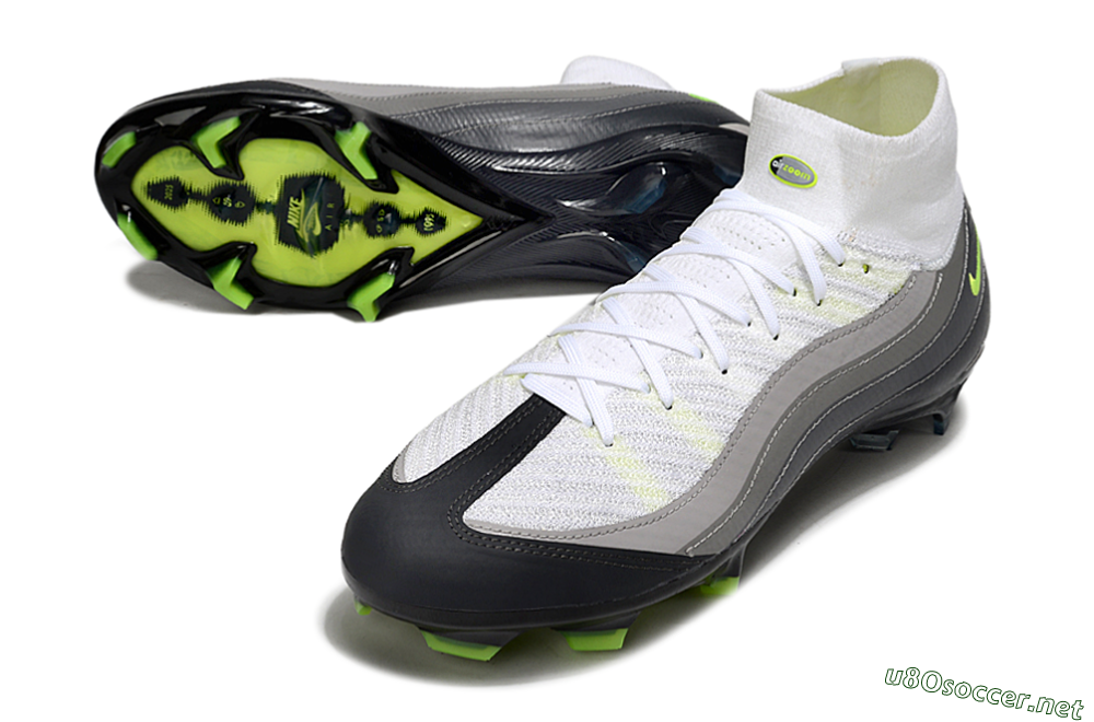 Men's Nike Air Zoom Mercurial Superfly 10 Elite FG Football Boots - White/Grey/Yellow 3