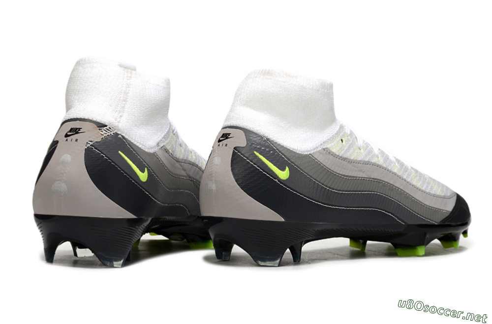 Men's Nike Air Zoom Mercurial Superfly 10 Elite FG Football Boots - White/Grey/Yellow 6