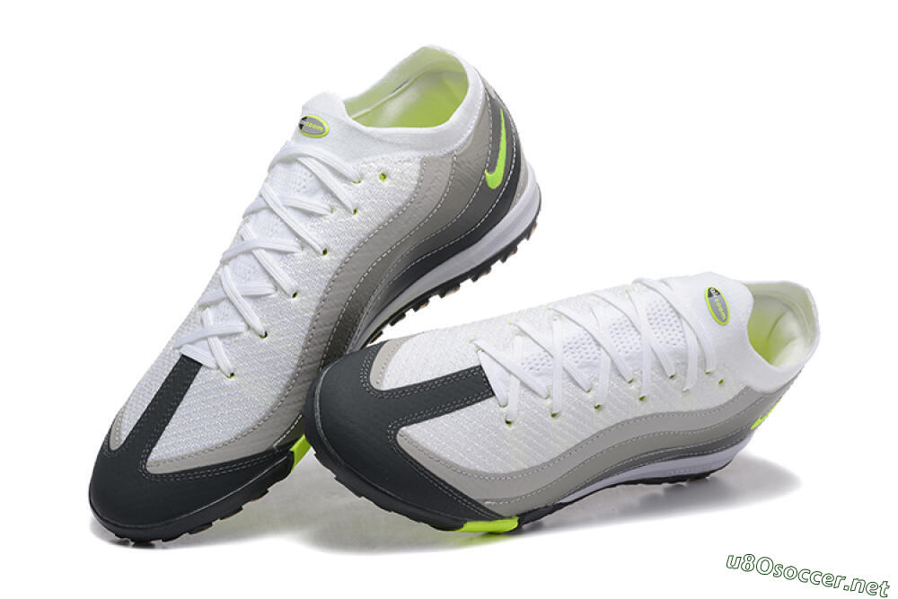Unisex Nike Air Zoom Mercurial Vapor 16 Elite TF Football Shoes - White/Grey/Yellow 6