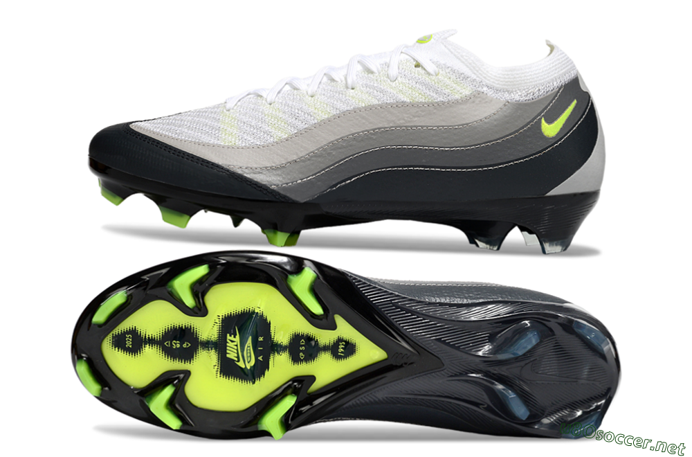 Men's Nike Air Zoom Mercurial Vapor 16 Elite FG Football Boots - White/Grey/Yellow 1