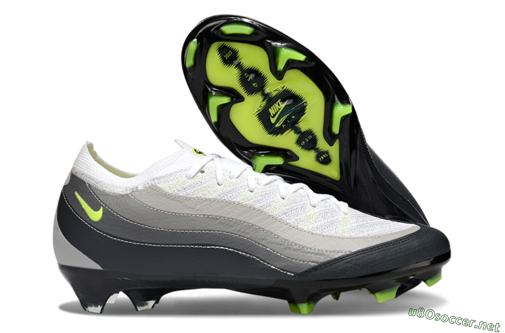 Men's Nike Air Zoom Mercurial Vapor 16 Elite FG Football Boots - White/Grey/Yellow 2