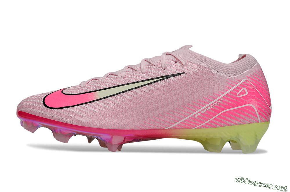 Unisex Nike Air Zoom Mercurial Vapor 16 Elite FG Football Boots - Pink/White/Yellow 0