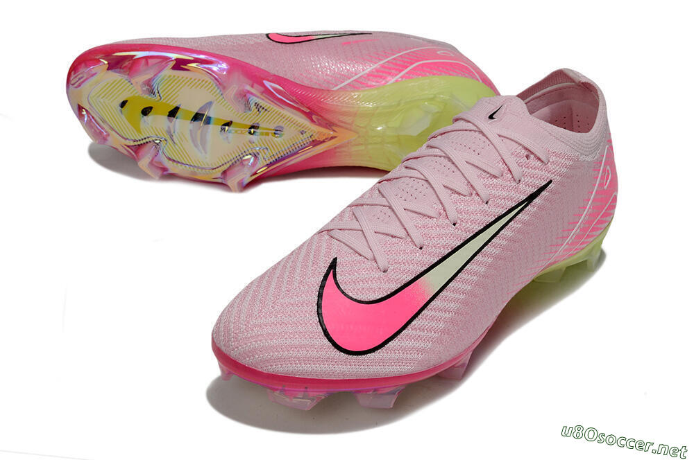 Unisex Nike Air Zoom Mercurial Vapor 16 Elite FG Football Boots - Pink/White/Yellow 3