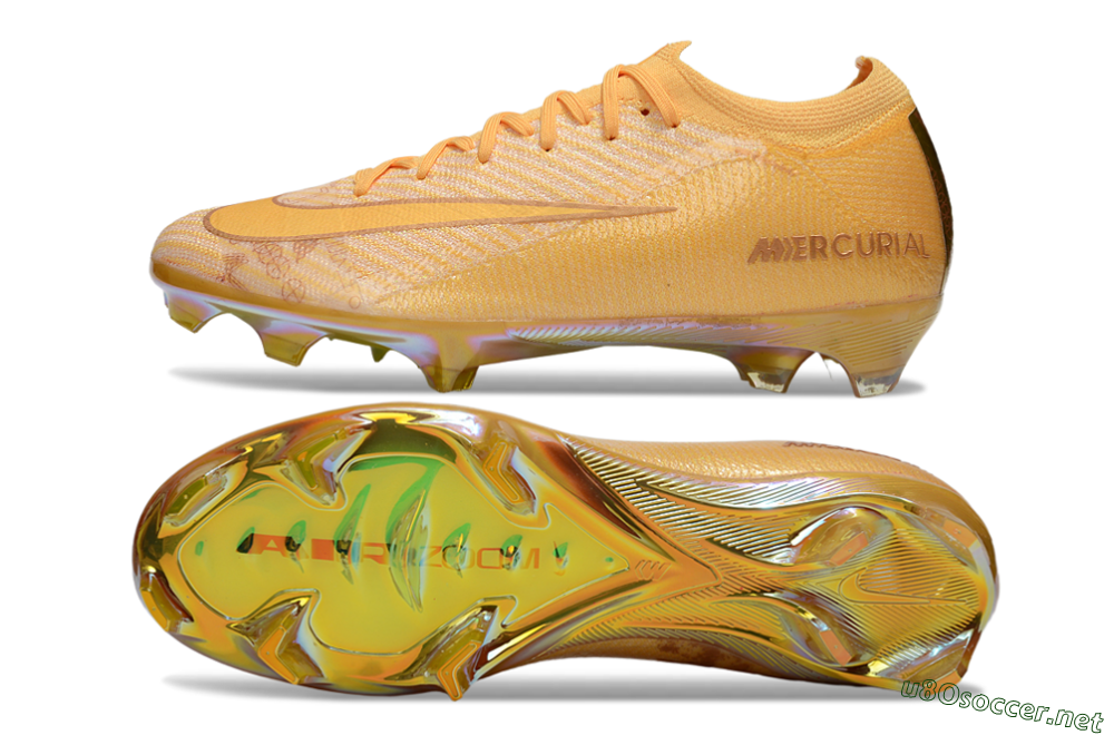 Unisex Nike Air Zoom Mercurial Vapor 16 Elite FG Football Boots - Gold/Gold 1
