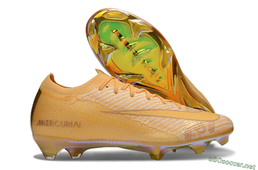 Unisex Nike Air Zoom Mercurial Vapor 16 Elite FG Football Boots - Gold/Gold 2