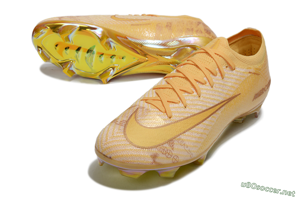 Unisex Nike Air Zoom Mercurial Vapor 16 Elite FG Football Boots - Gold/Gold 3